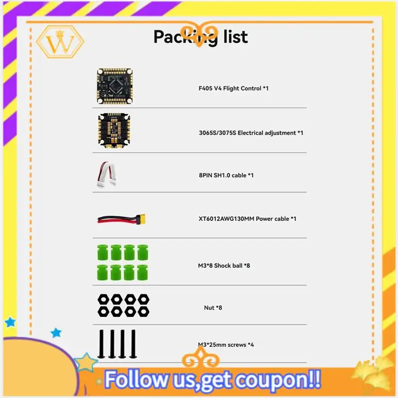 

Latest-F475S V4 FPV Stack FC&ESC F405 V4 Flight Controller 75A ESC 3-8S 30.5X30.5Mm For FPV Racing Drone