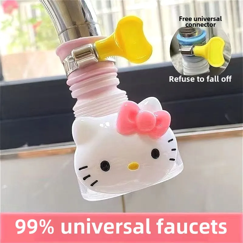 

Sanrios Kawaii Hello Kittys Kitchen Splash Shower Faucet Cartoon Cute MyMelody Tap Water Filter Extension Artifact Accessories