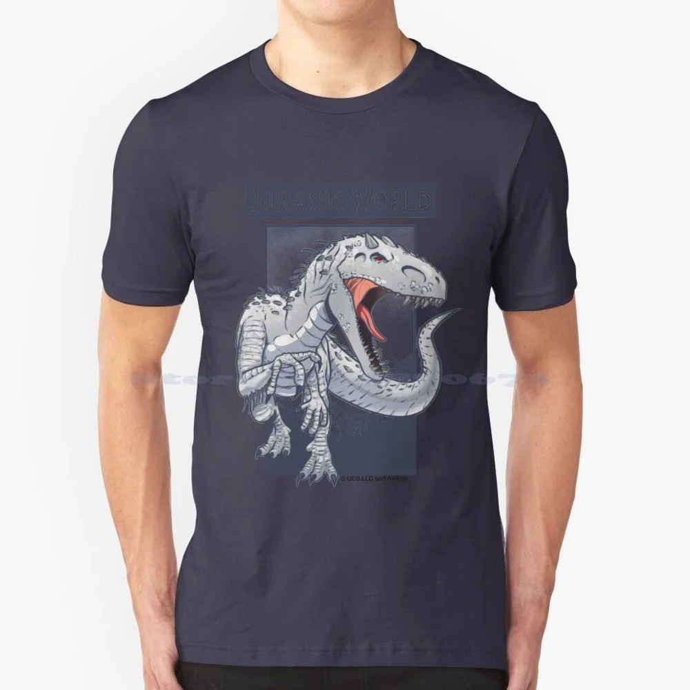 Indominus Rex World T Shirt 100% Cotton Tee Indominus Rex World The Lost World Iii World Fallen Kingdom Isla Nublar I Rex