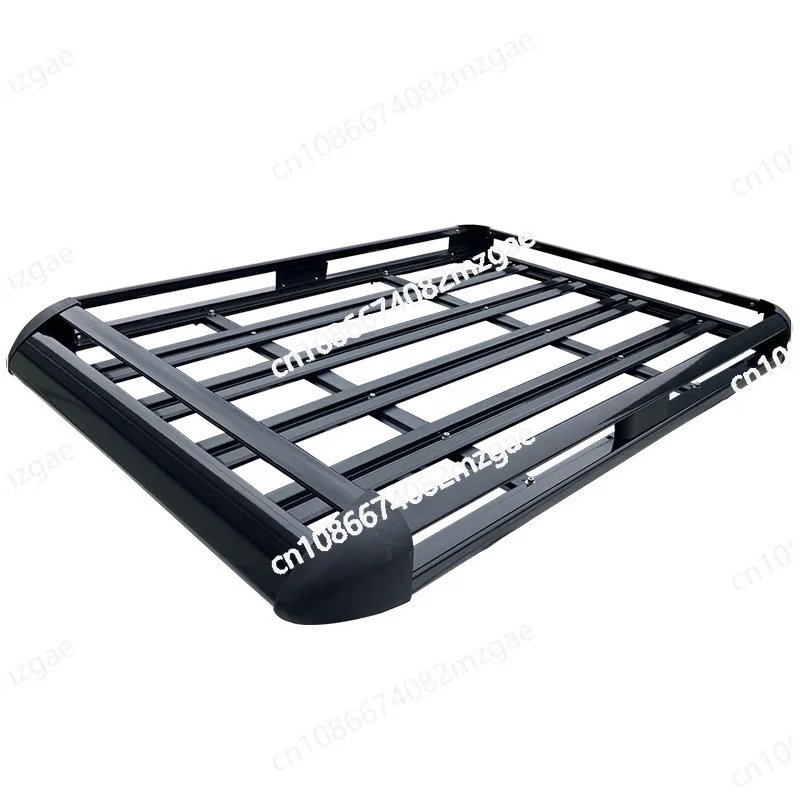 Universal Aerodynamic Single Bar Roof Rack, Easy Install Black Aluminum Cargo Carrier for Sedan and SUV Travel & Storage