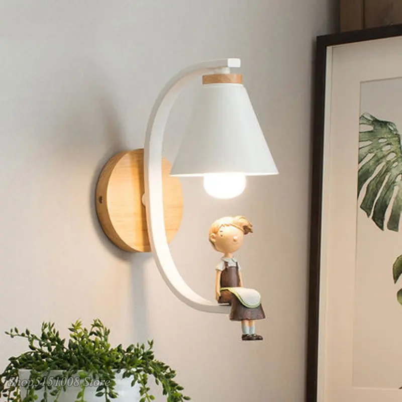 Nordic led wall lamp living room modern bedroom creative wall Luminaria bedside wall lightChildren's room decor lighting fixture