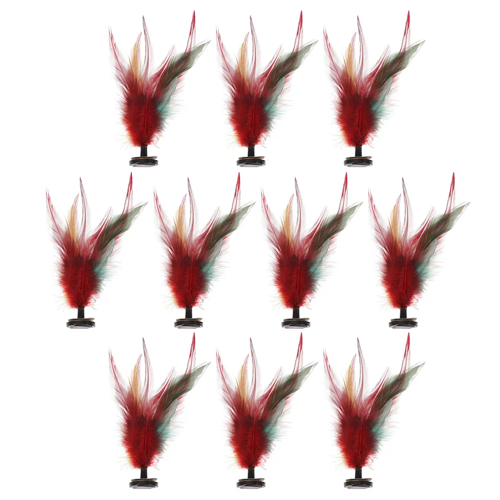 

10 Pcs Shuttlecock Outdoor Toys Chinese Shuttlecocks Chicken-plume Kicking Jianzi