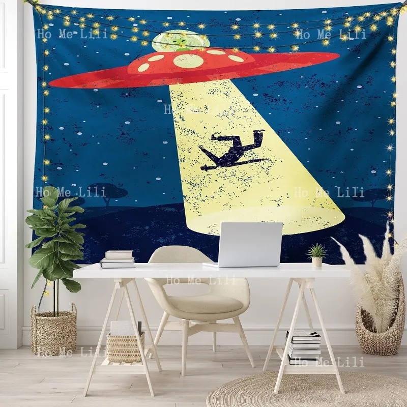 

Космическое пространство, рваная графика, гобелен, инопланетянин, усредивание человеческой научной фантастики, изображение, широкий настенный гобелен для гостиной в спальне