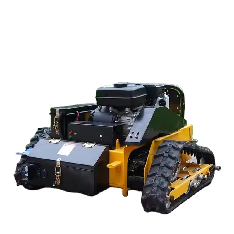 New Design Cheap Remote Control Wheeled Lawn Mower Flail Mower & Grass Cutter Machine a Farm Machine with Unique Robot Concept