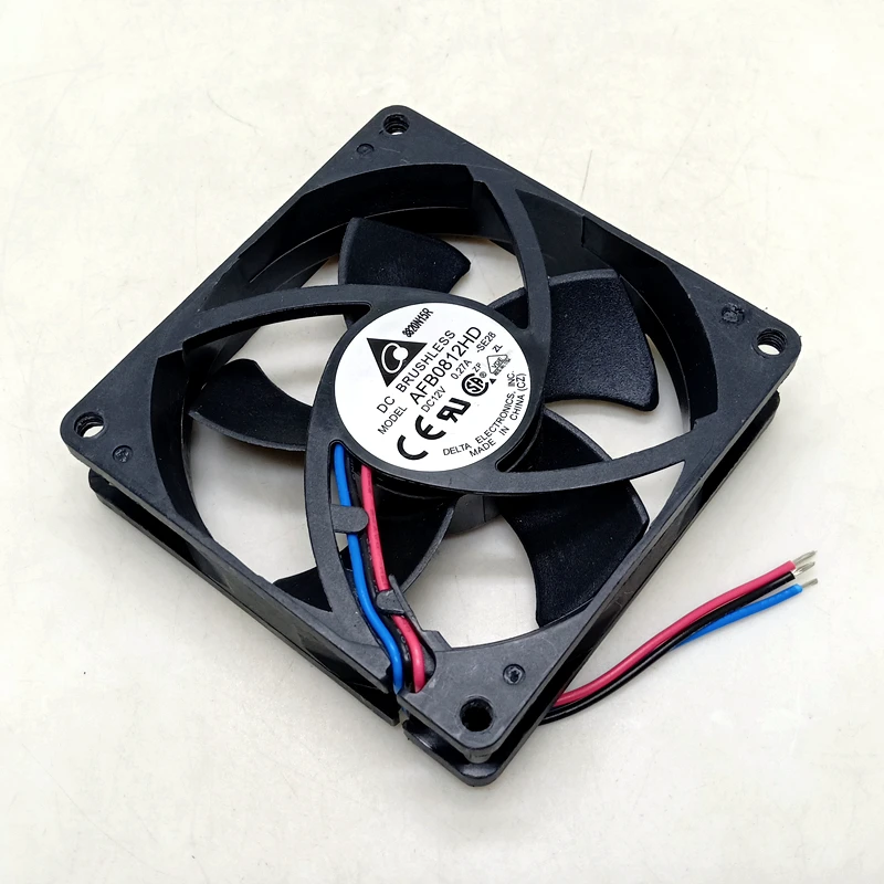 

12V cooling fan 80mm 8cm for DELTA AFB0812HD 8mm 80x80x20MM DC12V 0.27A 3Lines Computer Cooling fan