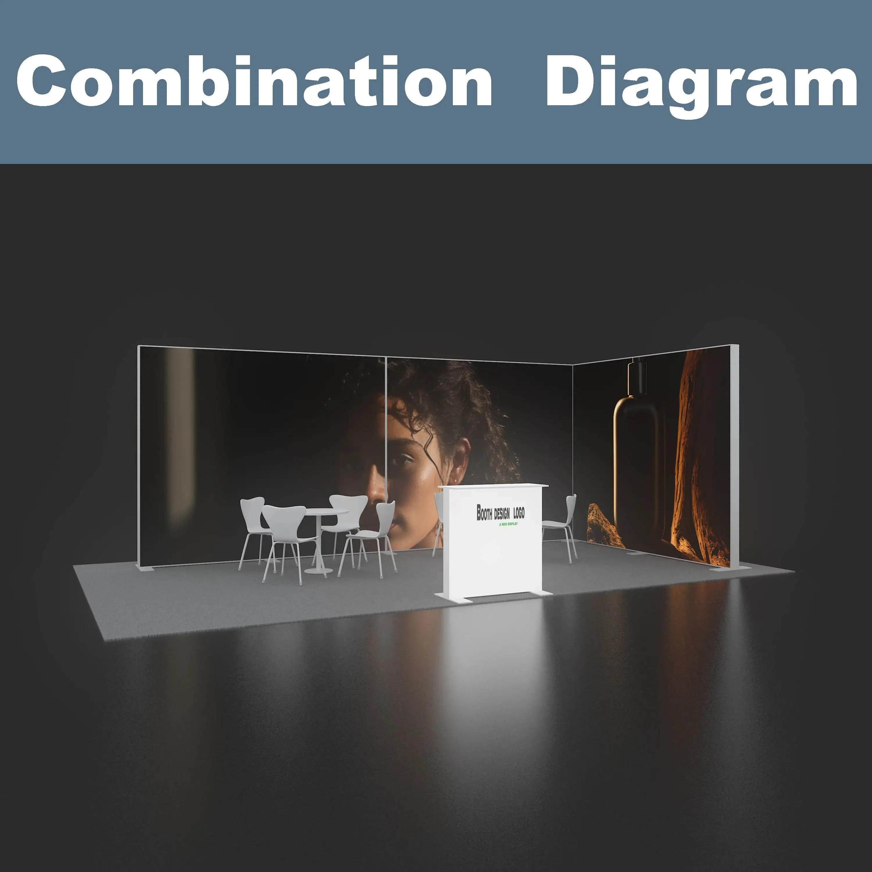 

Double Sided Custom Printing SEG LED Backdrop Frameless Tension Fabric LED Light Box for Advertising and Events Sign