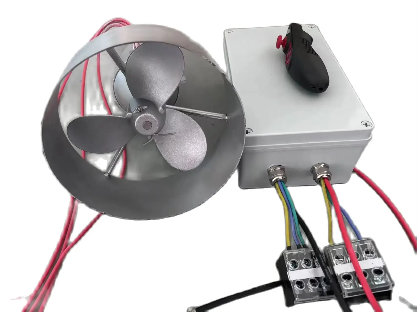 Voor 12V 24V 1000W 1200W Borstelloze Onderwater Propeller Voeg Afstandsbediening Module Voeg Vooruit of Achteruit Propeller Met Buitenste Cover