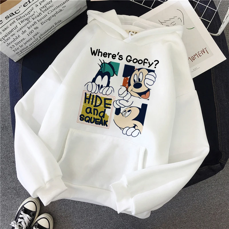 Sudaderas con capucha góticas de los años 90, sudaderas con capucha de Anime japonés de Minnie, Mickey Mouse, ropa de Disney, Tops, sudadera, ropa