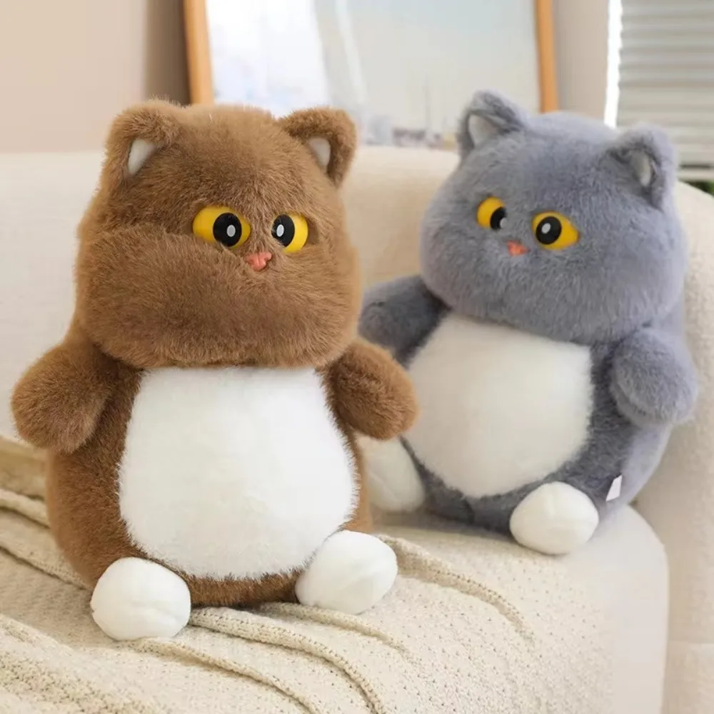 Lovely 23/35cm Cartoon Big Eyes Cat Plush Toys Gray/Brown Durable Stuffed Animals Dolls Soft Pillow Birthday Gift