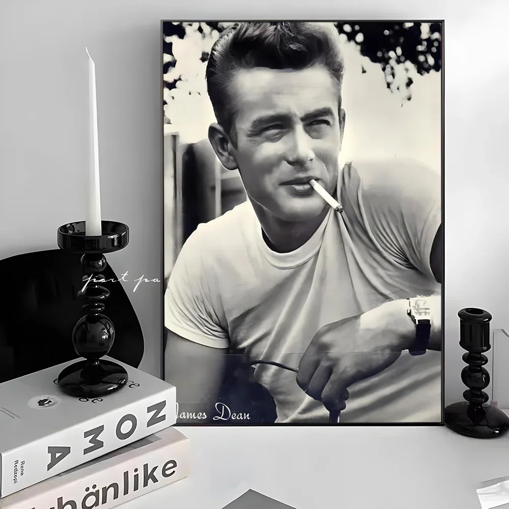 James Dean Actor Poster Whitepaper Poster Vintage Room Bar Cafe Decor Vintage Decorative Painting