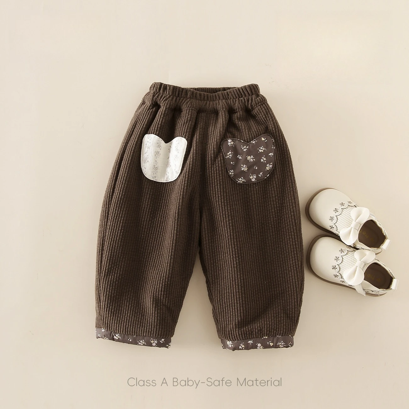 Autumn and Winter New Pure Cotton Soft Glutinous Baby Girl Autumn and Winter Casual Comfortable Countryside Cotton Pants
