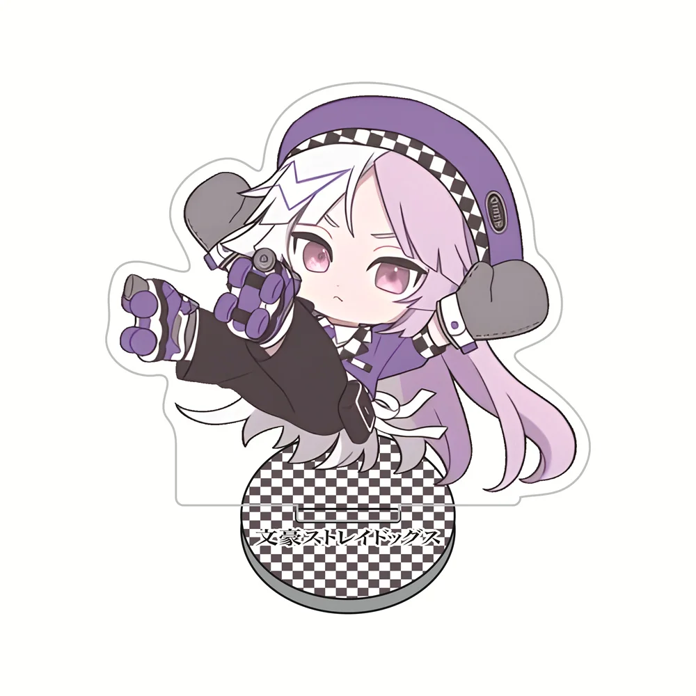10cm Bungo Stray Dogs Chibi Acrylic Stand Figures Keychain Anime Collectible Merch Desktop Decoration Fan Gift