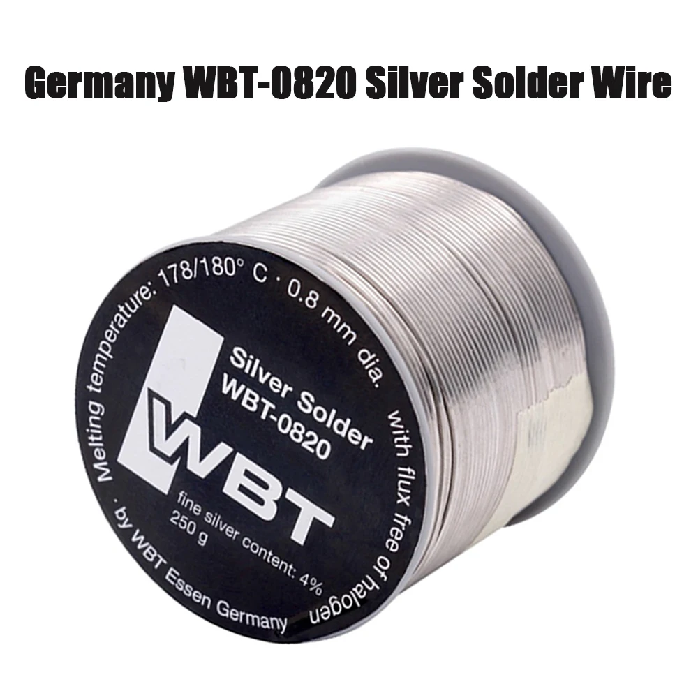 Germany WBT-0820 0.8mm 4% Ag Silver Solder Audiopjile Cable Wire