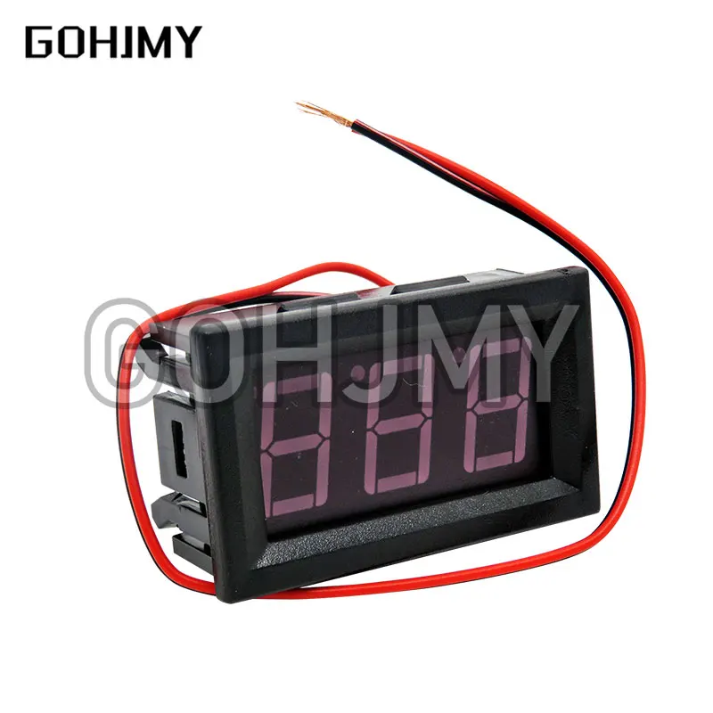 Ac 70-500v 0.56 "mini led voltímetro digital medidor de tensão volt instrumento testador 2 fios display vermelho/azul/verde 110v 220v 0.56