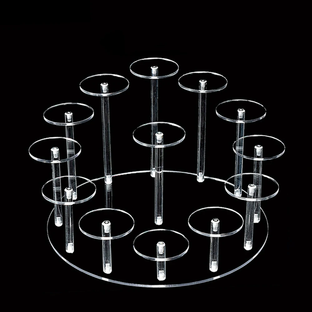 

Acrylic Display Stand Holder Kit Party Cupcake Display Rack Removable Doll Jewelry Organizer Holder Storage Shelf 13 Layers