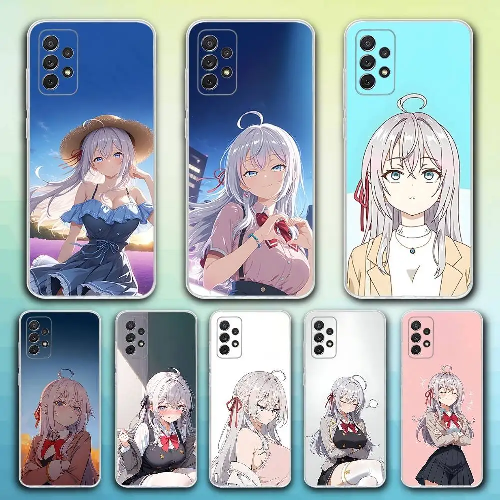 

Anime Kawaii Girl A-Alya Phone Case For Samsung S30,23,21,22,20, FE lite,S10,9,8,7 PIus Note20ultra Soft Transparent