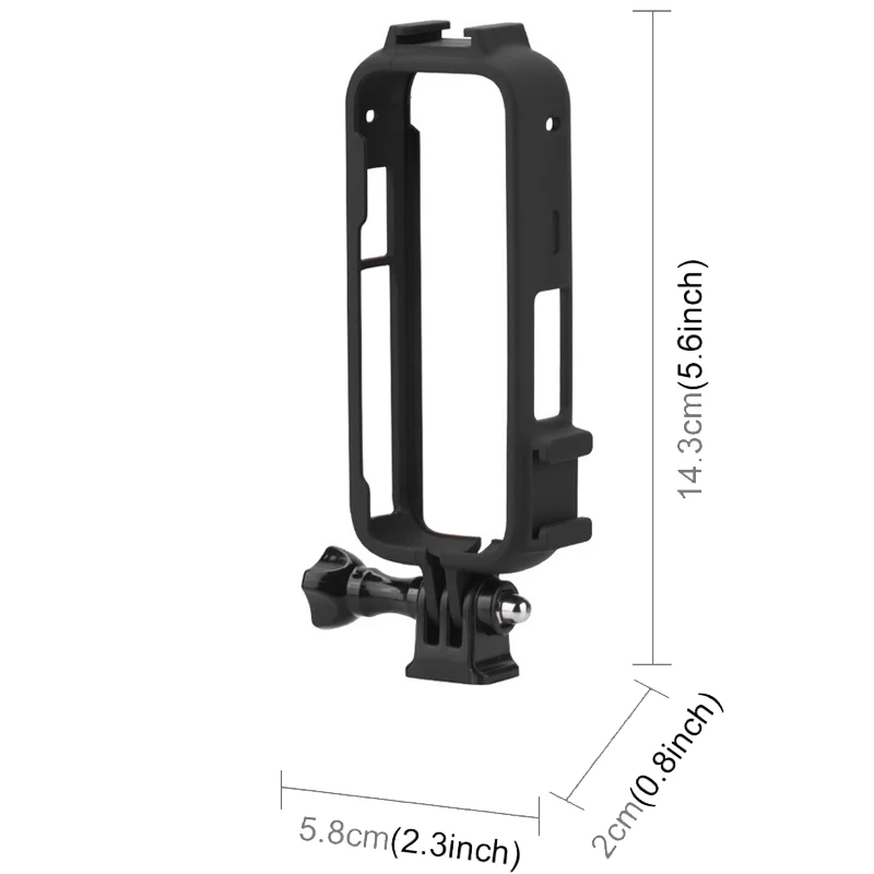 Frame Mount for Insta360 X3 X4 ABS Protective Case Border with Cold Shoe 2-Prong 1/4 Adapter Thumbscrew Wrench Action Camera Kit