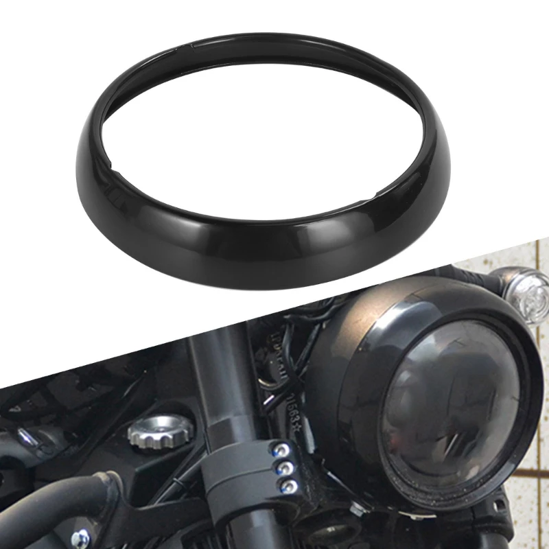Upgrade Motorcycle 7 Inch Headlight Cover Bezels Trim Waterproof Metal Motorbike Headlamp Cover Trim Rings Bezels Decoration