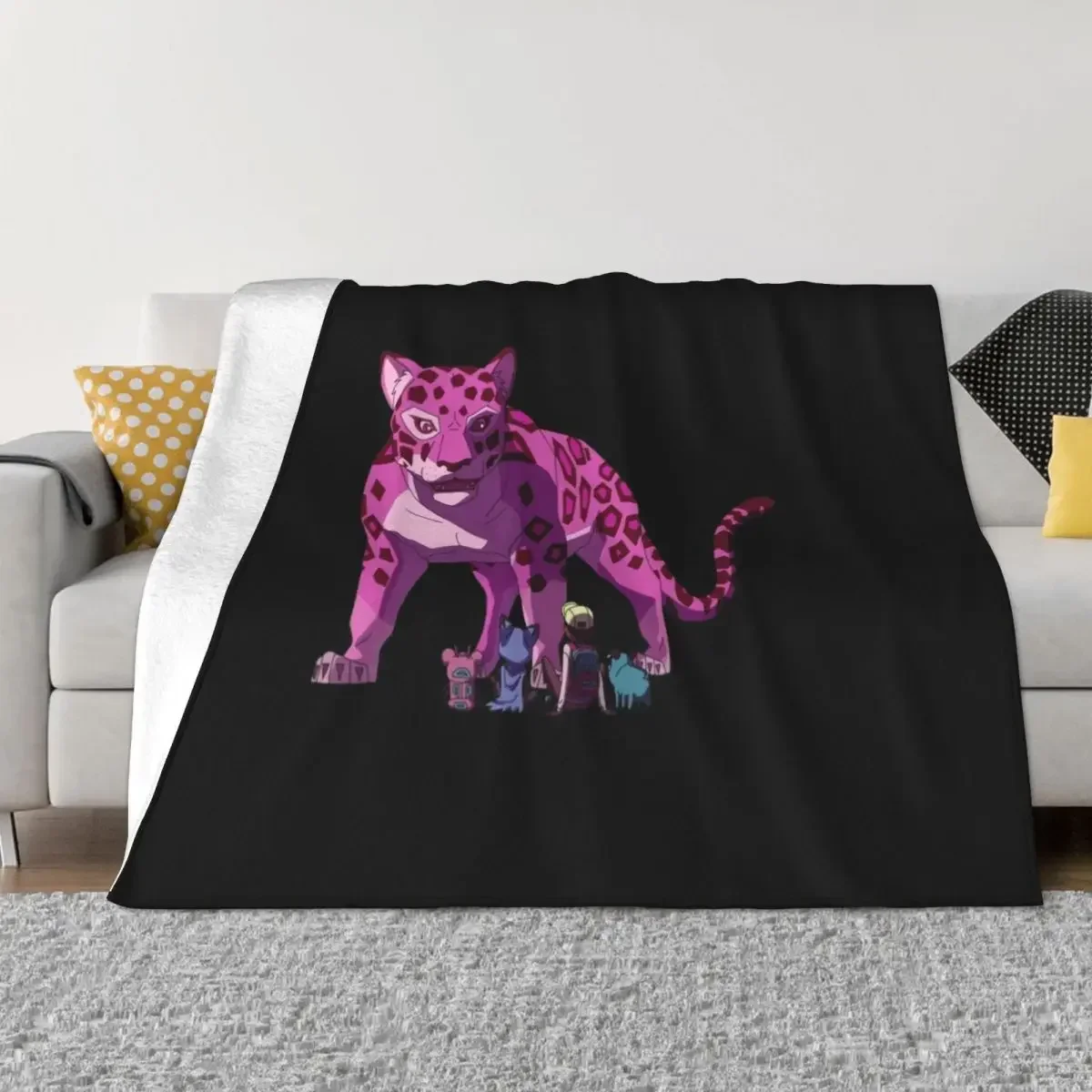 

Mega Jaguar Kipo - Kipo And The Age Of Wonderbeasts Throw Blanket Plush Furrys Bed linens Blankets throw blanket