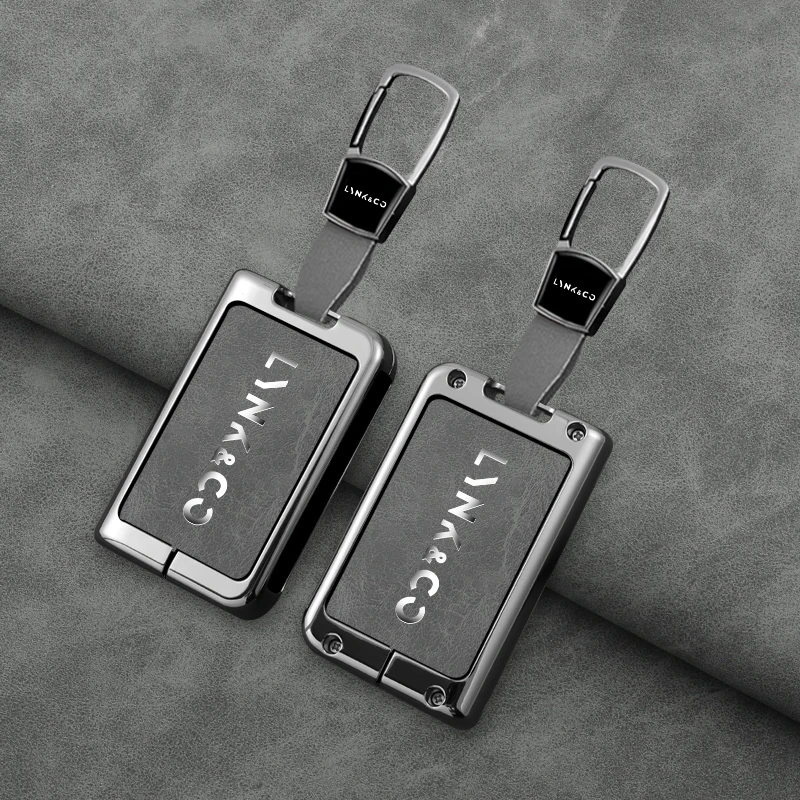 

Чехол для ключей Lynk & Co LYNK & CO 05 01 02 03 06, автомобильный пульт дистанционного ключа, кожаный брелок из цинкового сплава, защитный чехол для смарт-ключа