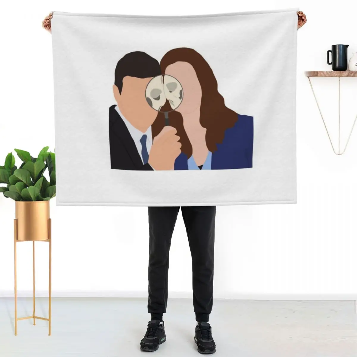 booth and brennan Throw Blanket Moving Travel funny gift Cute Camping Picnic Blankets