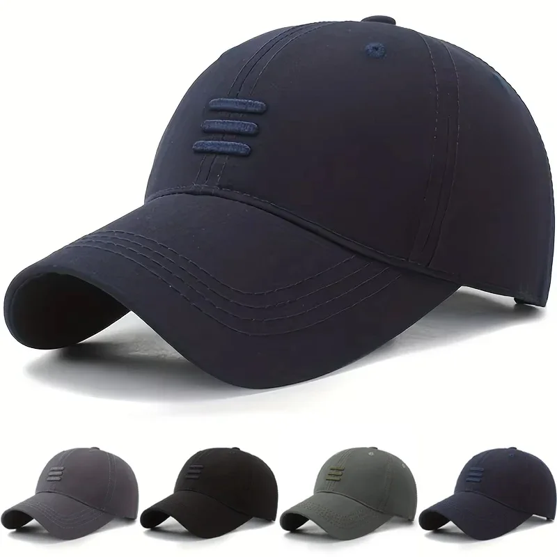 Unisex Baseballkappen mit drei horizontalen Streifen, Frühling und Herbst, verstellbare Freizeithüte für den Außenbereich, Hip-Hop-Hut, Sonnenschutzhut