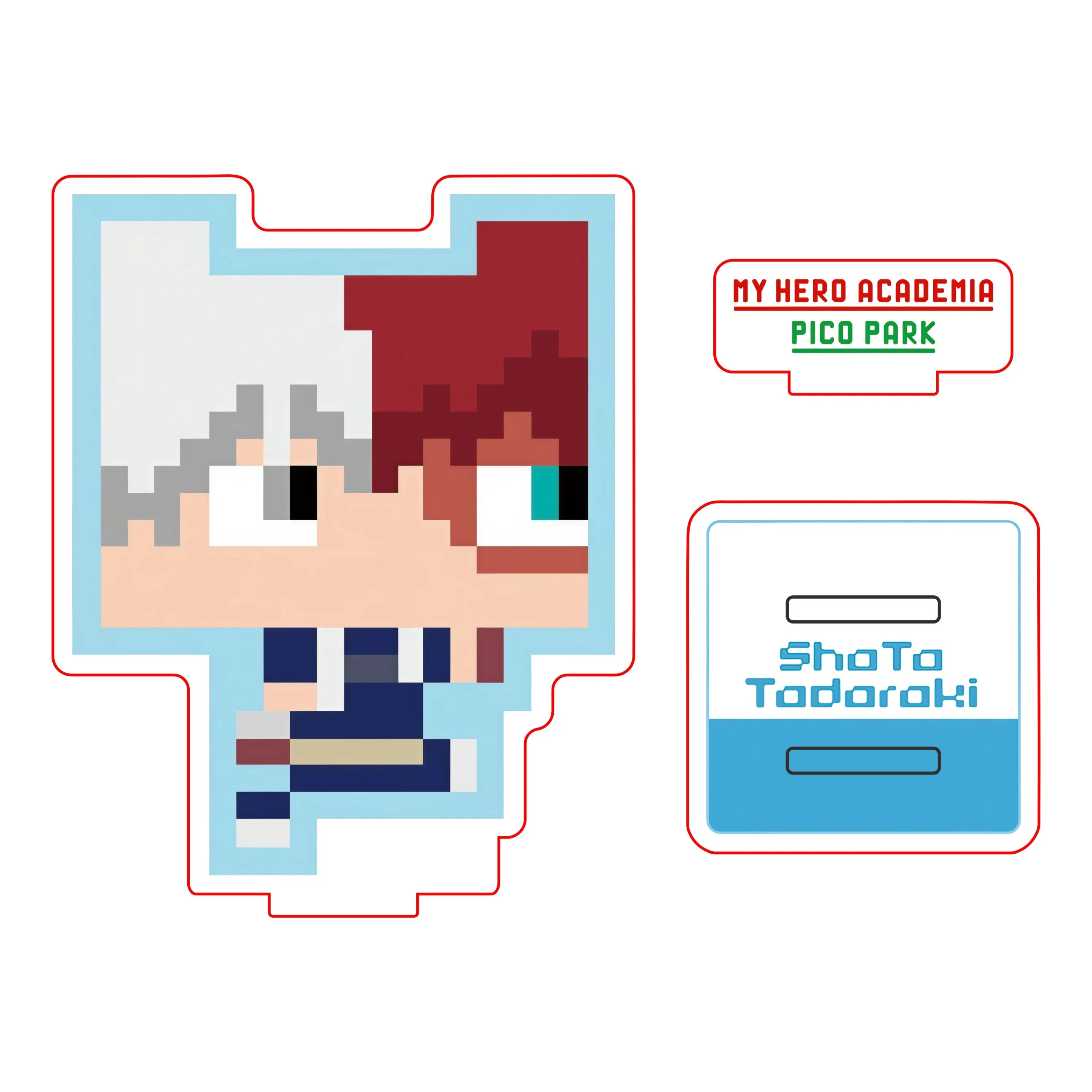 Anime 10CM Figure My Hero Academia Katsuki Bakugo Tomura Shigaraki Pixel Style Doll Acrylic Stands Model Keychain Toy for Gift