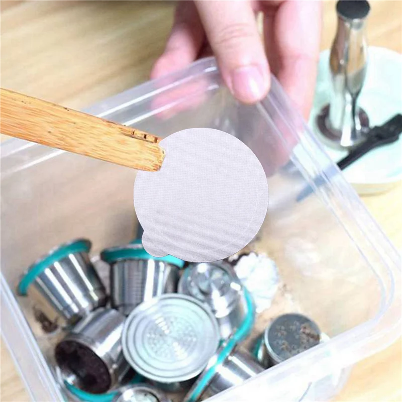 M17K-800 шт. алюминиевые крышки для эспрессо, фольга, уплотнения для многоразовых капсул, капсулы для кофе, совместимые с Nespresso, не для диаметра 37 мм