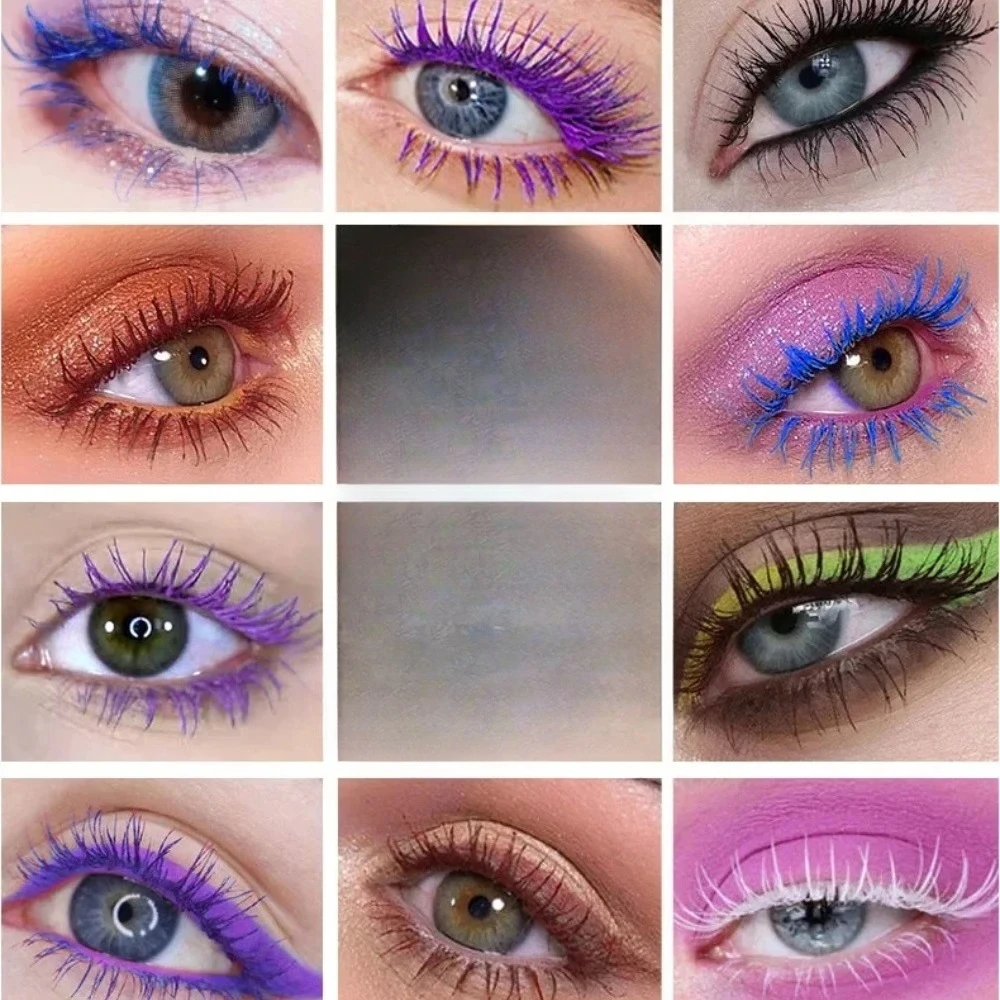 Bunte Wimperntusche, langlebig, wasserfest, dicht, schlank und kräuselnd, nicht verschmierend und verklumpend, natürliche Wimpern, einfach aufzutragen, 2025