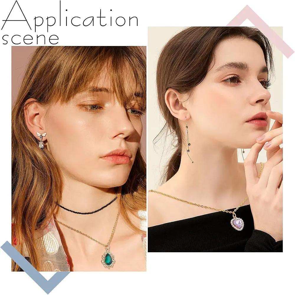 1 صندوق 40 قطعة 8 أنماط سبائك حجر الراين المعلقات القلب 18X16X5 مللي متر ثقب: 1.4 مللي متر 24.5X19X5 مللي متر ثقب: 1.8 ~ 2 مللي متر 5 قطعة/النمط #5