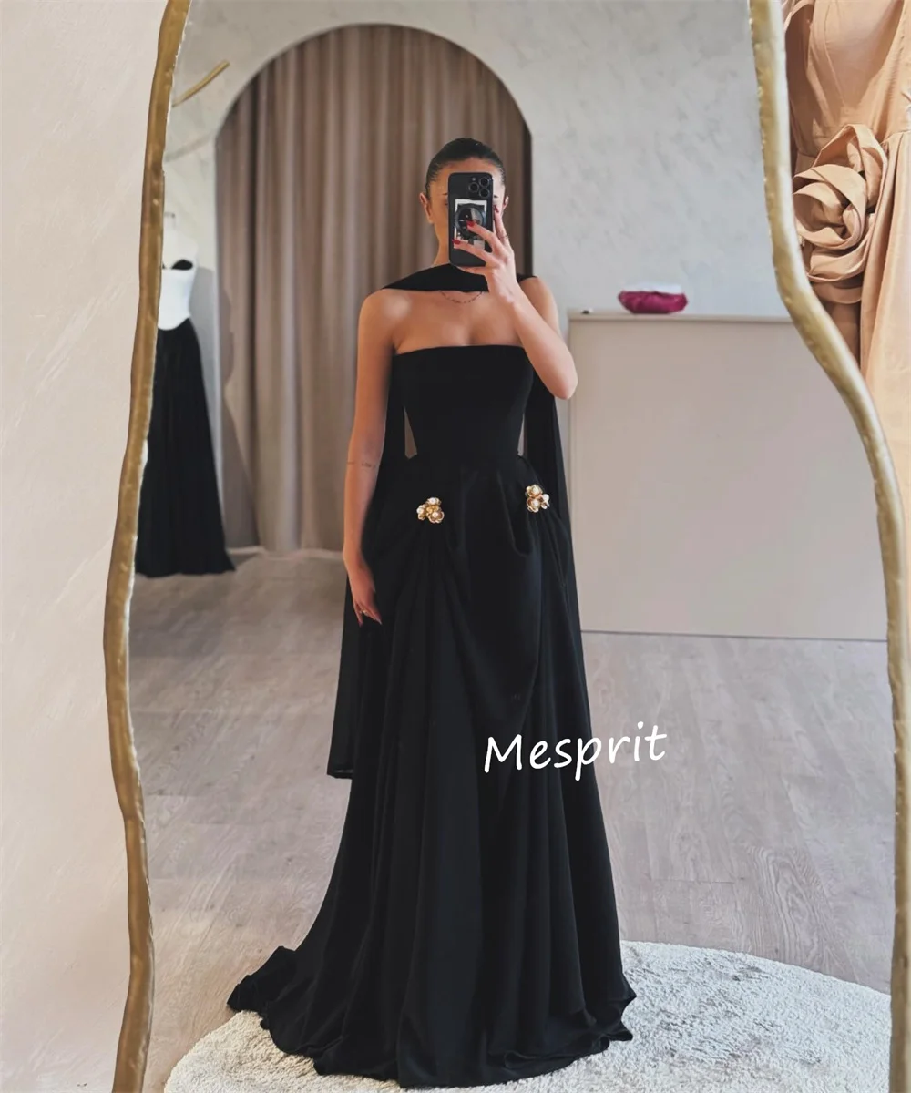 Customized High Quality Chiffon Pleat A-line Strapless Long Dresses Bespoke Occasion Dresses Exquisite Pastrol