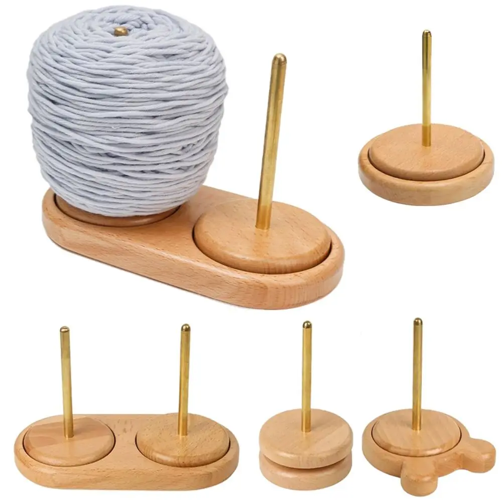 

Household Wooden Yarn Holder Rotatable Removable Sewing Thread Spool Wool Ball Winder Stand Tool Beginner