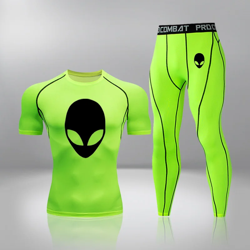 2022 Quick-Drying Brand Men Compression Fitness T-Shirt Sports Shirt Bodybuilding Tights Gym Running Outdoor Cycling Clothes