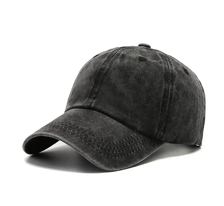 Damen Herren Baumwoll-Mode-Snapback-Cap, einfarbig, Baseballmütze, Herbst-Winter-Hut, Outdoor, schlicht, Vintage-Visor, Freizeit-Cap für Damen und Herren – Detail 7
