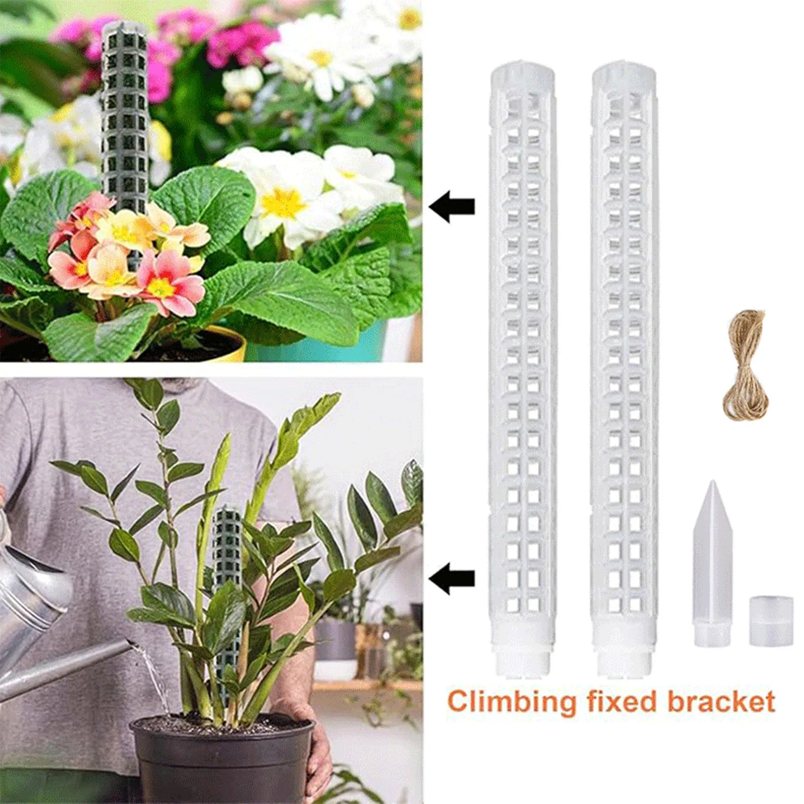 

Stackable Mesh Moss Pole For Indoor Plants Monstera Climbing Plants Plastic Support Kit