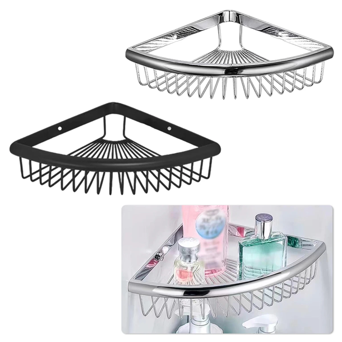 

Stainless Steel Bathroom Storage Rack Shower Room Bathroom Triangle Storage Rack Toilet Wall Corner Bathroom Corner Rack