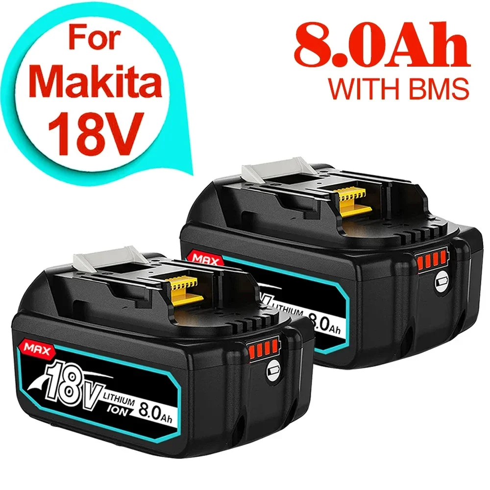 

Latest Upgraded BL1860 Rechargeable Battery 18 V 8000mAh Lithium Ion for Makita 18v Battery BL1840 BL1850 BL1830 BL1860B LXT 400