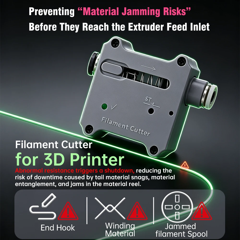 KINGROON 3D Printer Filament Cutter High Quality Anti Jam Filament Kit for Bambu Lab Anycubic Flashforge DIY Voron Vzbot Elegoo