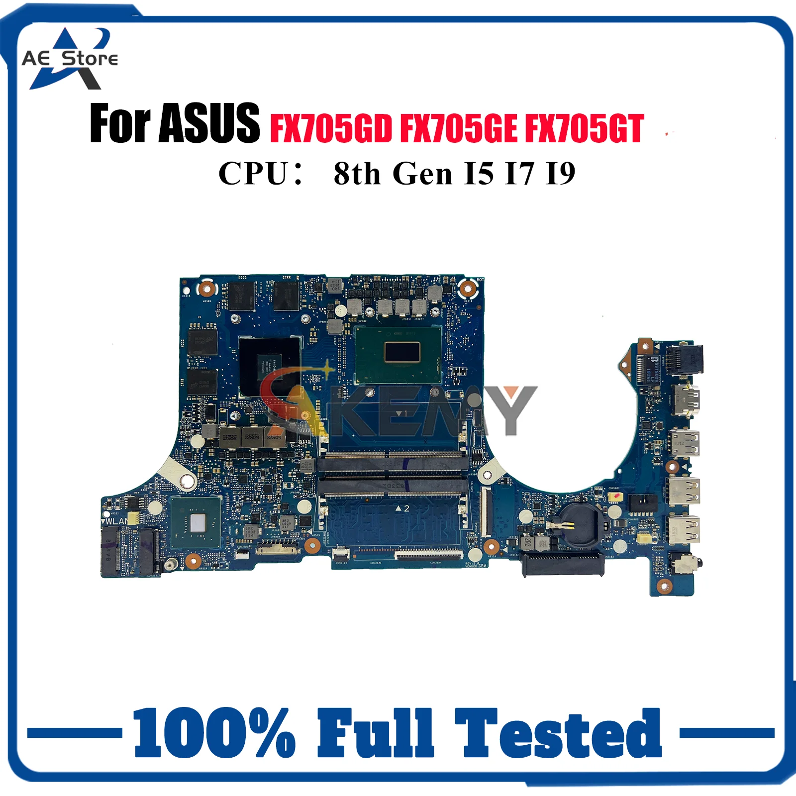 

FX705GD Laptop Motherboard For ASUS TUF Gaming FX86FD FX705GE FX505 FX705GD FX86FE FX705GT Notebook Mainboard With I3 I5 I7 CPU