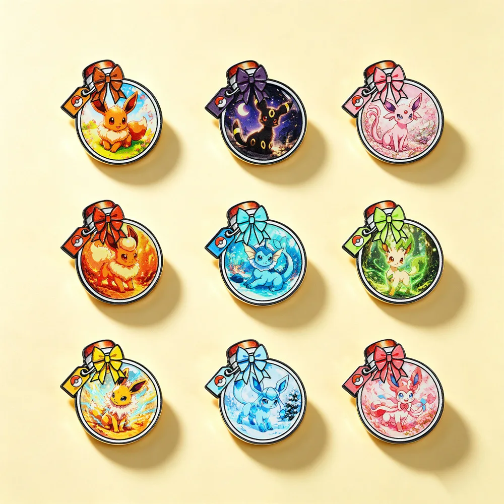 Cute Bottle Shaped Cartoon Elf Pet Enamel Pins 9Pcs Metal Lapel Brooch Badge Fashion Backpack Jewelry Collection Gift view 4