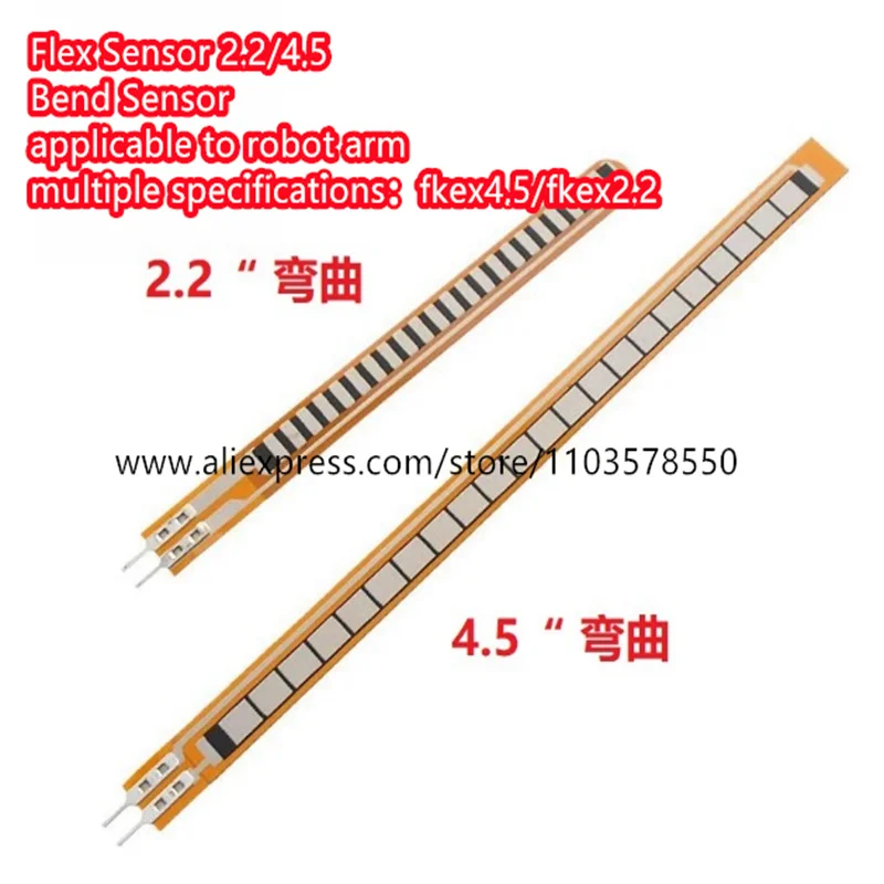 genuine Flex Sensor 2.2 inch Bend Flex Sensor for Robotic hand Electronic gloves Flex2.2 flex4.5 Flex Sensor 4.5
