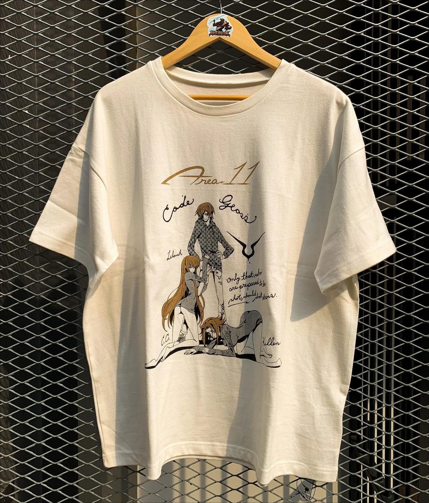 Code Geass Anime Lelouch CC Kallen Area 11 Quote Vintage Graphic Tee Cotton Mens Womens T-Shirt Summer Streetwear