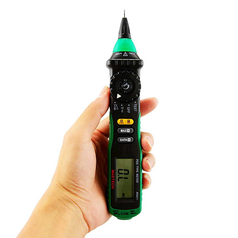 Mastech MS8211 MS8211D MS8212A Pen Type Digital Multimeter Pocket Non-Contact AC/DC Voltage Current Resistance Continuity Tester