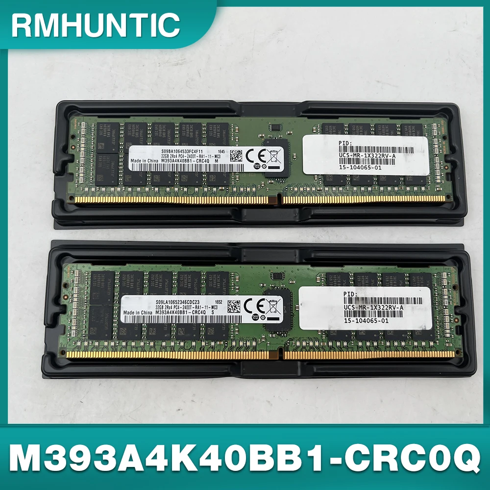 

1PCS For Samsung Server Memory M393A4K40BB1-CRC0Q RAM 32GB 2Rx4 DDR4 2400 PC4-2400T-R 19200