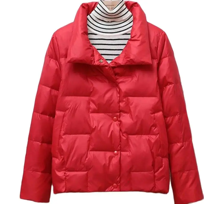 2023 cappotto da donna in cotone sottile in piuma autunno inverno nuova versione coreana uniforme da Baseball corta Parka con colletto alla coreana selvaggio per il tempo libero femminile