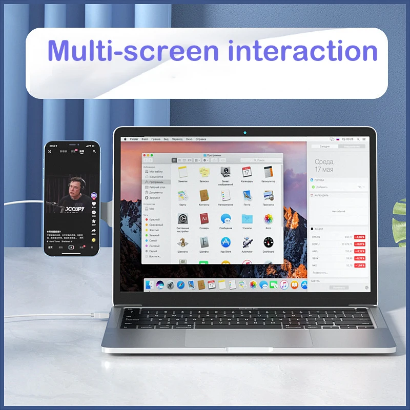 Laptop Verlengde Zijbeugel Voor Iphone 14 13 12 Pro Max Samsung Computerscherm Laterale Magnetische Draadloze Oplaadstandaard Houder