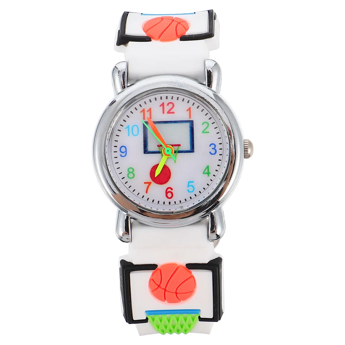 3D Baskball Padrão Cartoon Time Learning Cartoon 3D Watch Watch