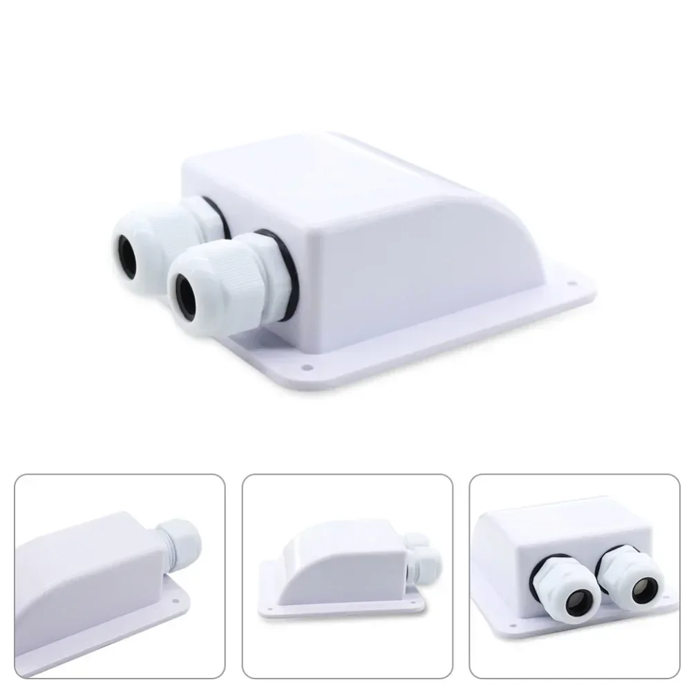Waterproof ABS Solar Panel Cable Entry Gland Sealing Junction Box Double/Single Hole Curved Connector for RV Caravan Boat Wire - view 5