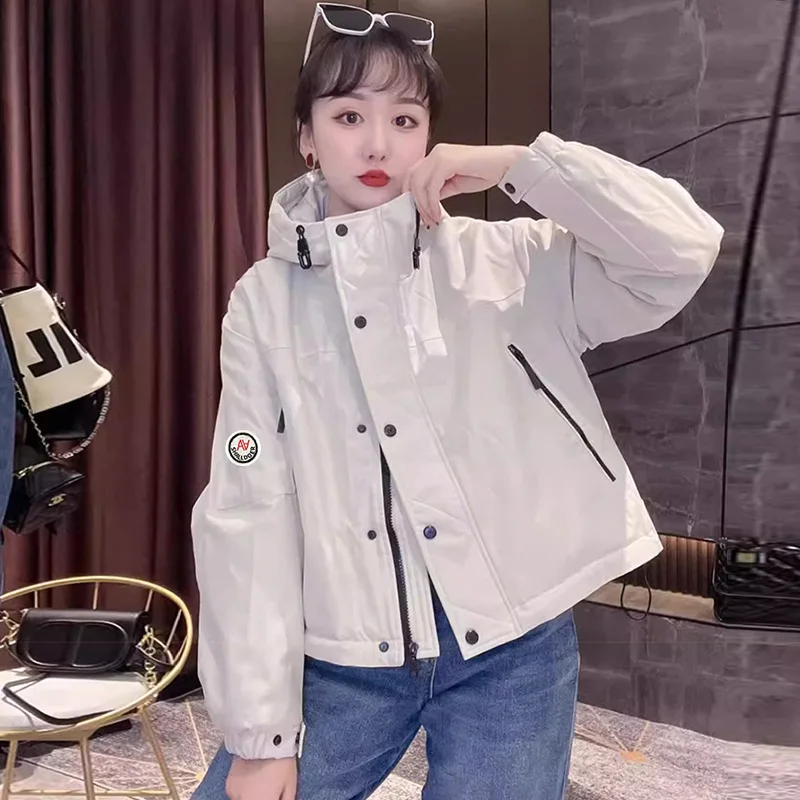

The Spring and Autumn Annals Coat Women Short Style Interchange Jacket Hooded Comfortable Ventilate Loose Temperament