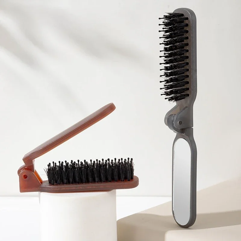 

1 шт., складная щетина, портативная расческа, женская специальная простая модная расческа, зеркало, одна складная маленькая расческа, инструменты для укладки, аксессуары